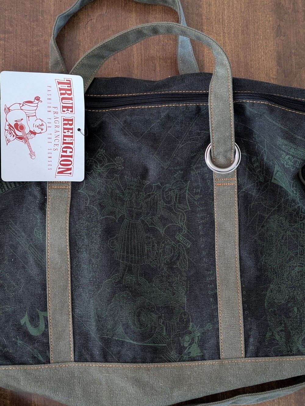 Y2K True Relation Black And Olive Overnight Duffle Bag NWT 2008